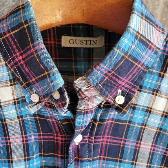 Gustin Plaid Button-down Shirt - Men's Large - Picture 1 of 3